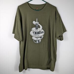 Rothco Come And Take It Graphic T Shirt Mens 2XL Olive Green Rifle Snake Tee USA